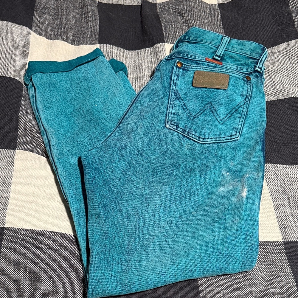 Unisex true vintage Wrangle acid Blue Jeans